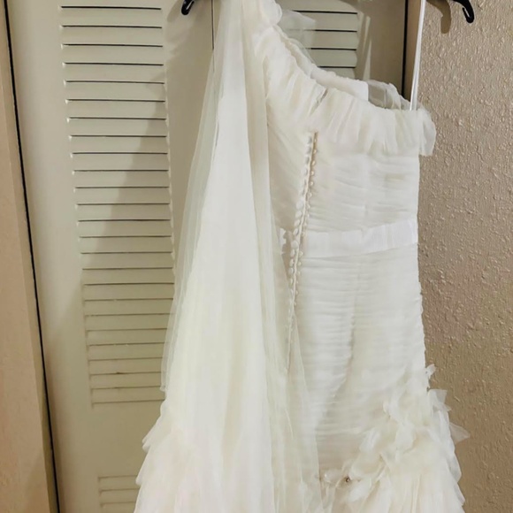Alfred Angelo Disney Fairytale Tiana 236 Ivory Sash Wedding Dress Size 10 NWT - Picture 3 of 9